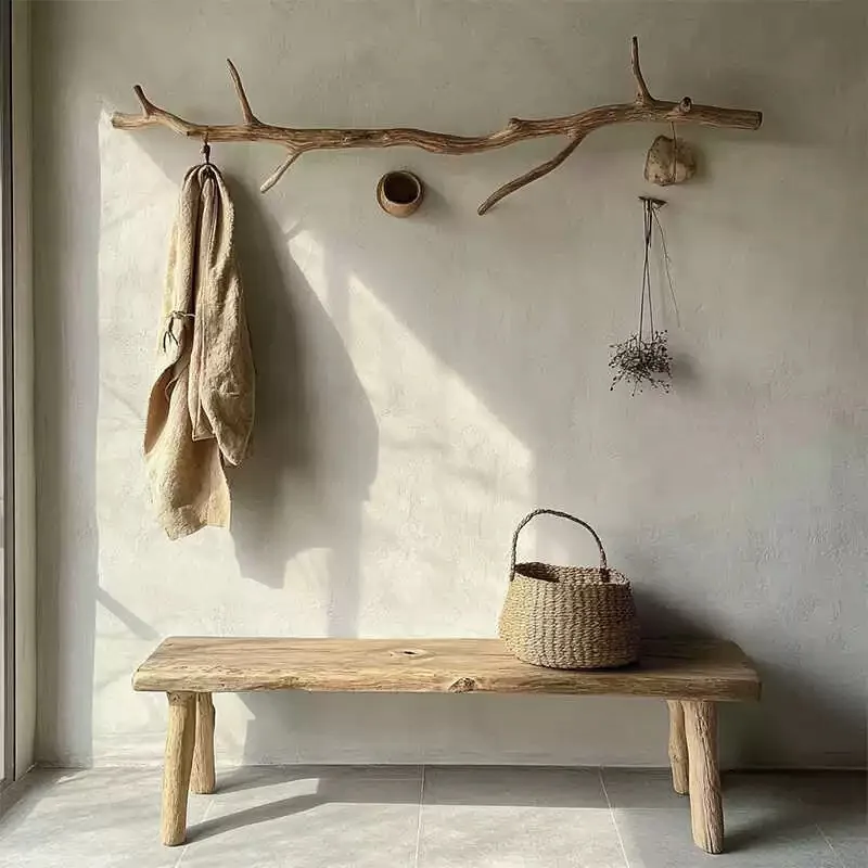 Appendiabiti in stile nordico con asta appendiabiti per camera da letto, casa, design semplice, pratico e moderno scaffale da parete