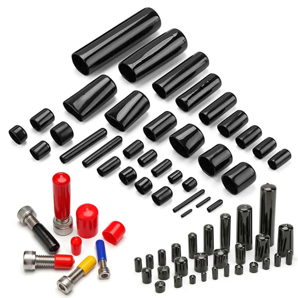 10pcs 1.55mm-5.5mm Protective Lid Silicone Thread Protection Stopper Plug Nut Seal Sleeve Rubber Cap