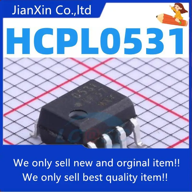 

10pcs 100% orginal new HCPL-0531-500E Dual Channel High Speed ​​Photocoupler SOP8