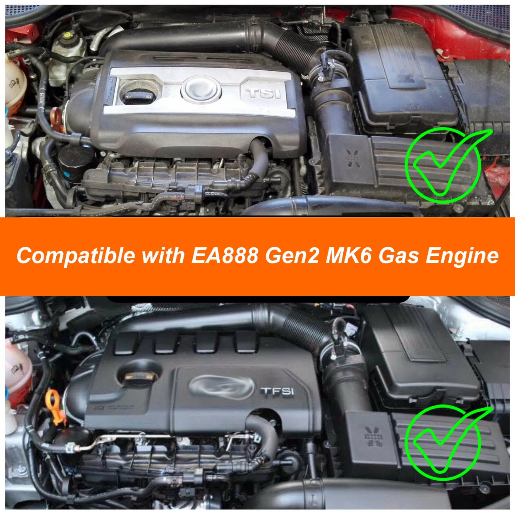 

Car Cold Air Intake Kit for VW Golf MK6 EA888 Gen2 Scirocco Passat Jetta Eos Audi A3 Seat Leon Altea Skoda Octavia Gas Engine