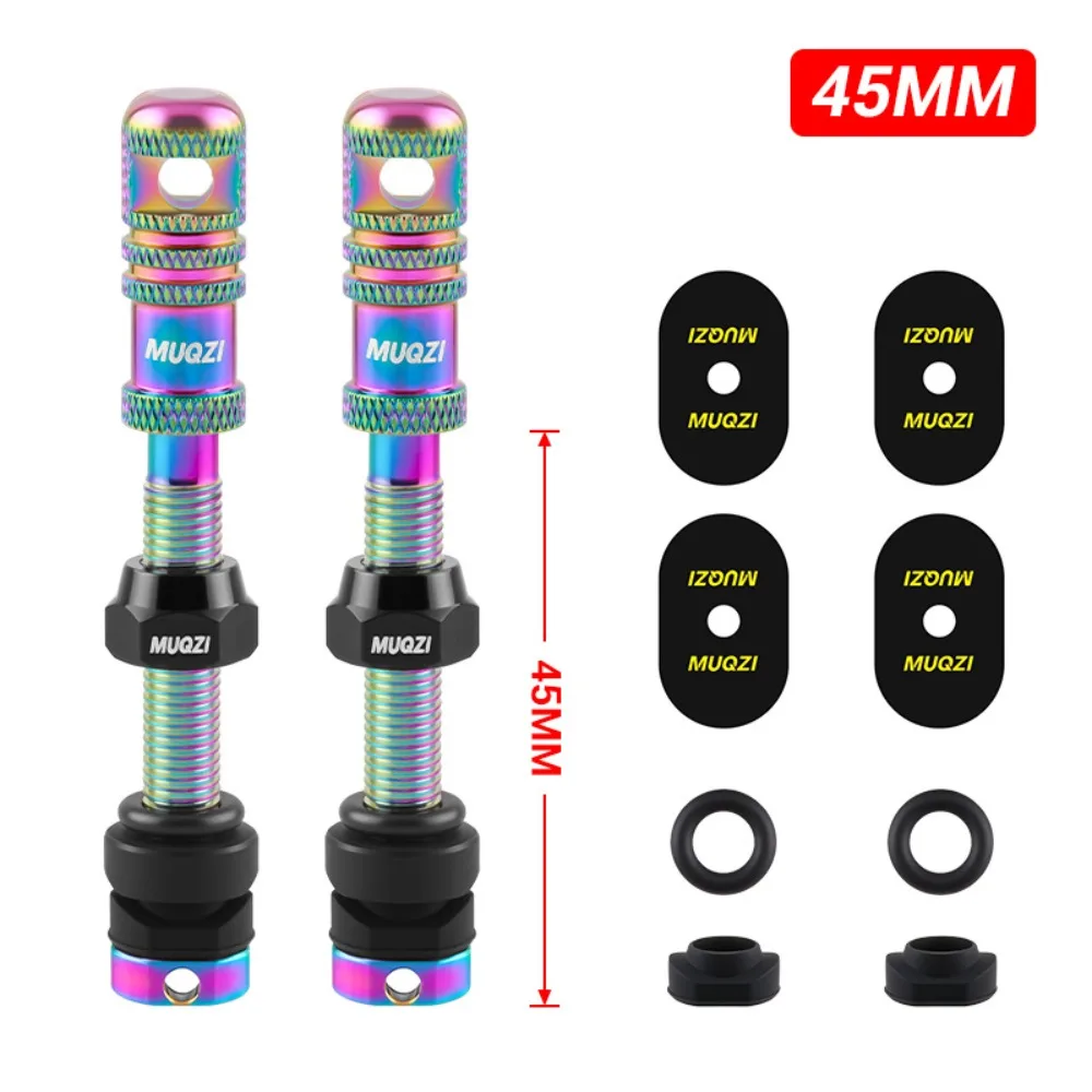 

Aluminum Alloy Tubeless Presta Valve Stem Tubeless Design 45mm Length Presta Valve Kit Presta Type Bicycle Air Nozzle Road Bike