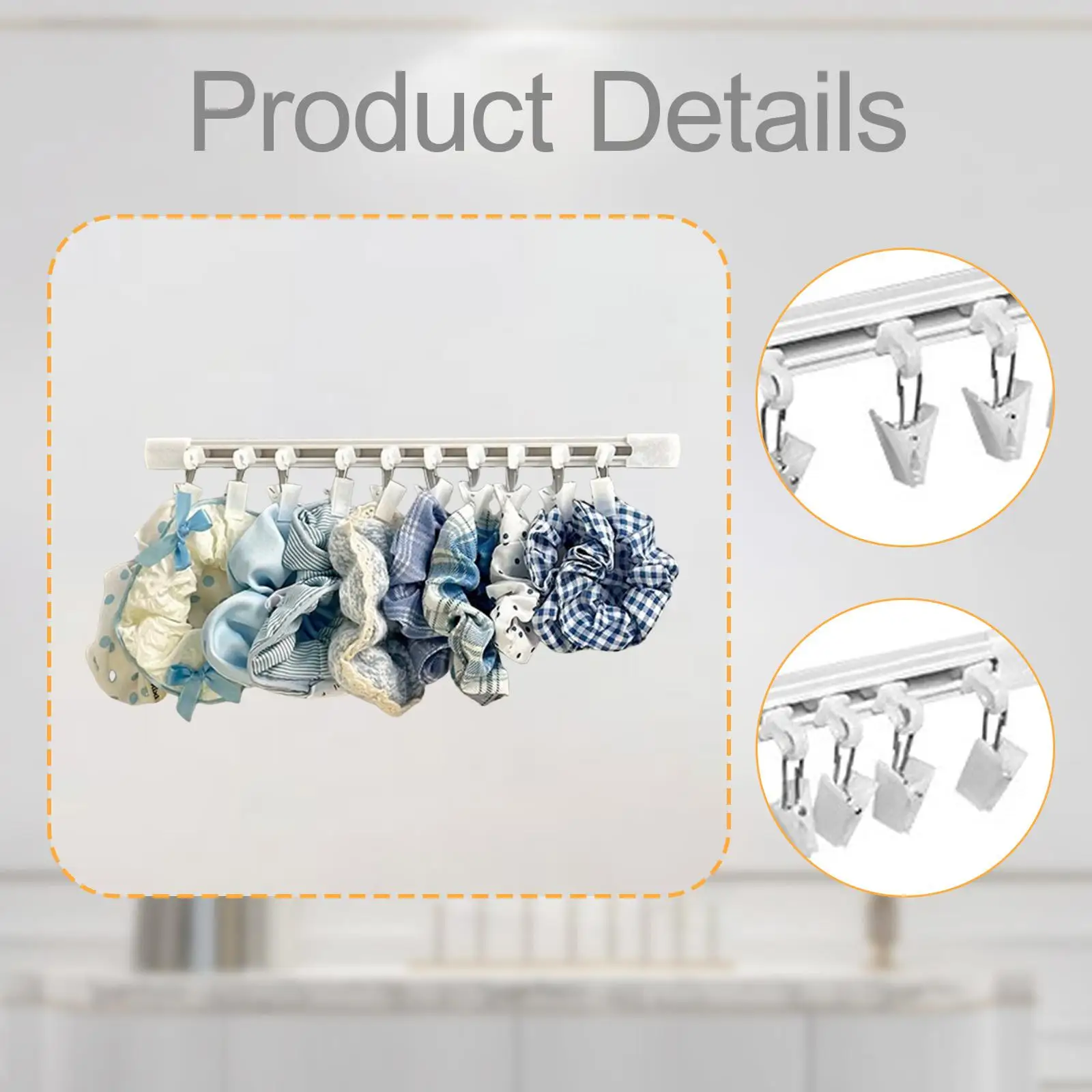 Hanging Headband Holder Wall Mounted Space Saving Large Capacity Scrunchie Organizer Hairband Display Stand for Women Bedroom