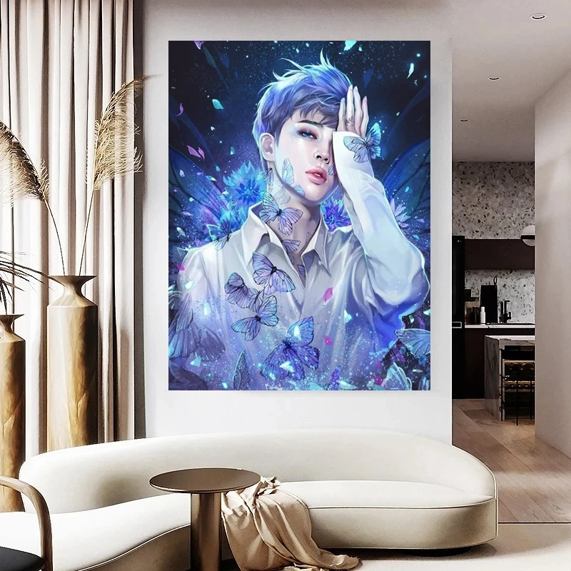 5d Kpop boy Diamond Painting Art Korea Pop Singer Full Square Round Drills Cross Stitch Handmade Gift Mosaic Wall Decor