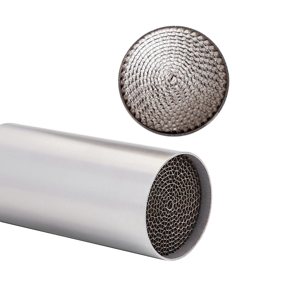 Motorcycle Exhaust Muffler Catalyst Muffler Honeycomb Inner Liner Muffler Plug Back Pressure Core 45mm 48mm 50mm 53mm