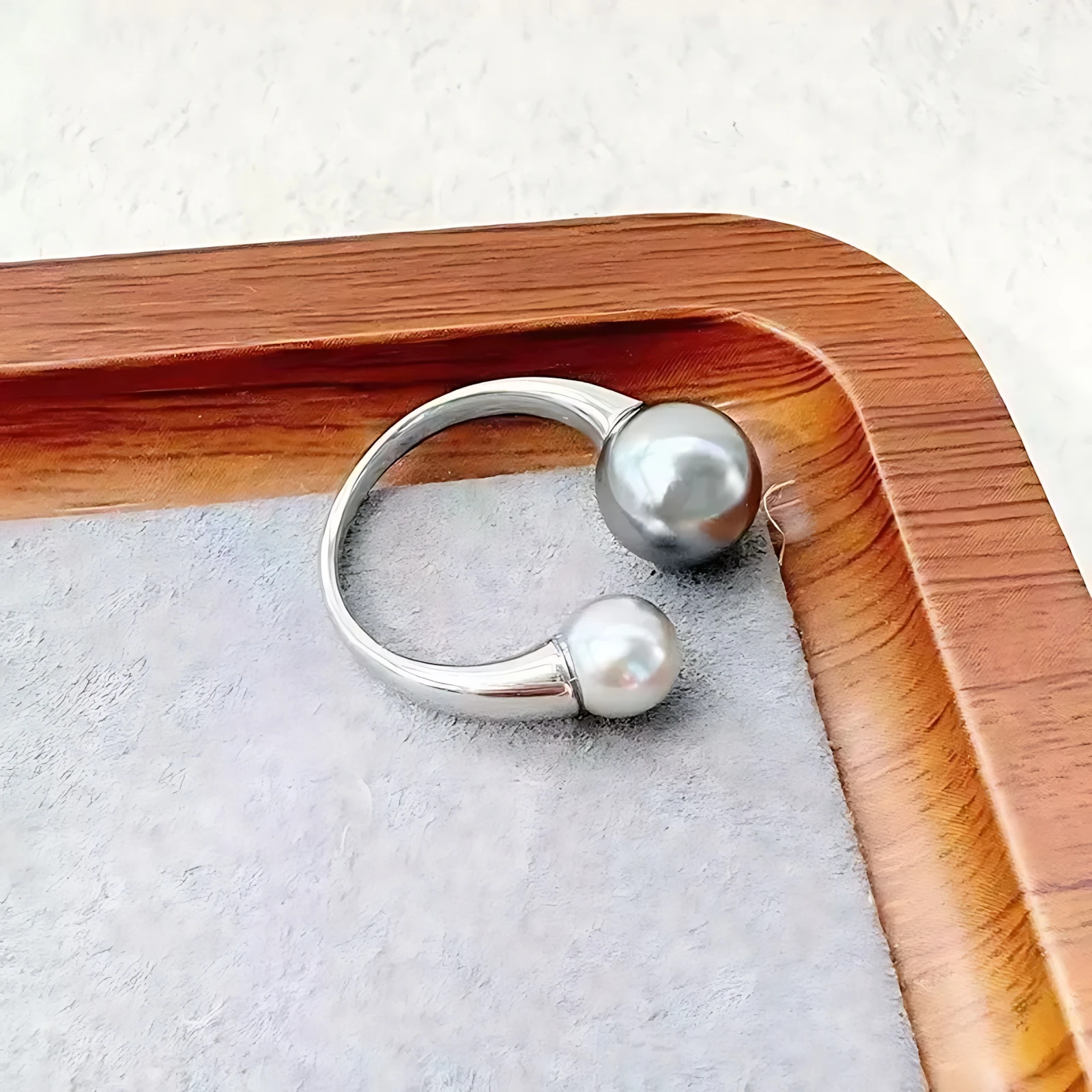 

Кольцо Sam Panda из стерлингового серебра 925 пробы с жемчугом и бусинами для женщин, минималистичная геометрия, универсальное изысканное трендовое ювелирное изделие, подарок, дропшиппинг