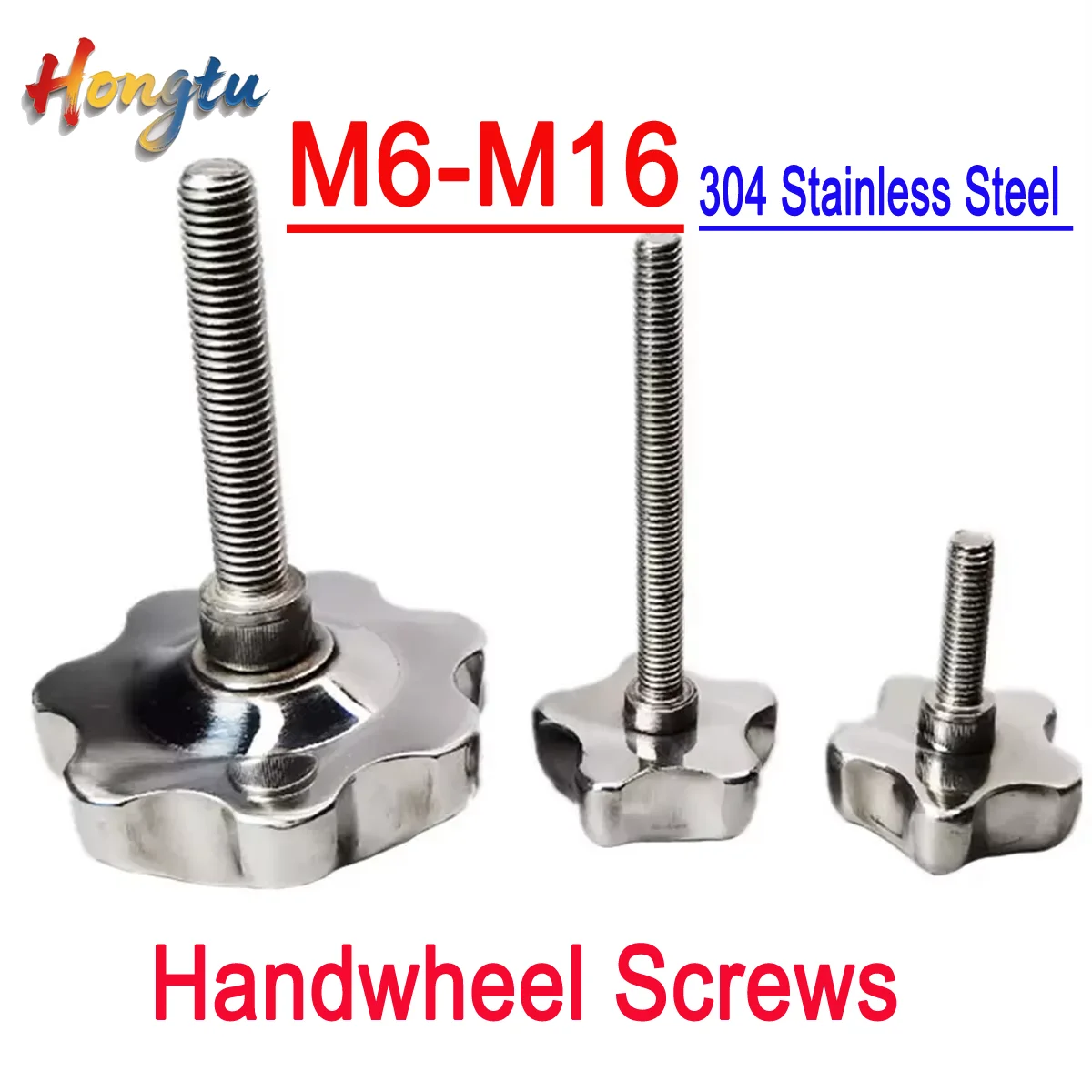 

304 Stainless Steel Plum Blossom Star Fastening Knobs/Handwheel Screws (M6-M16)