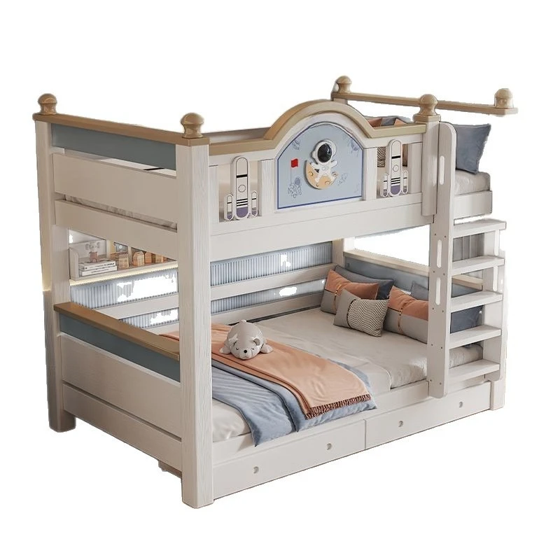 Bunk beds Solid wood High and low children's Children's mother and child second-layer Two-layer SF Express