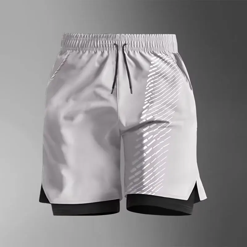 

Мужские плавки, двухслойные, свободные, быстросохнущие, пять минутных перерывов, из двух предметов, летние беговые спортивные марафонские молодежные шорты