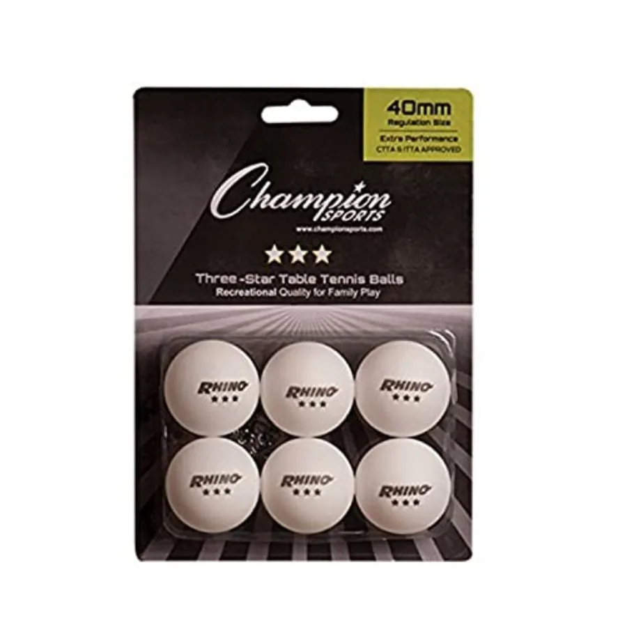 

3 Star Table Tennis Ball Pack Tournament Size, 40mm Seamless, CTTA and ITTA Approved