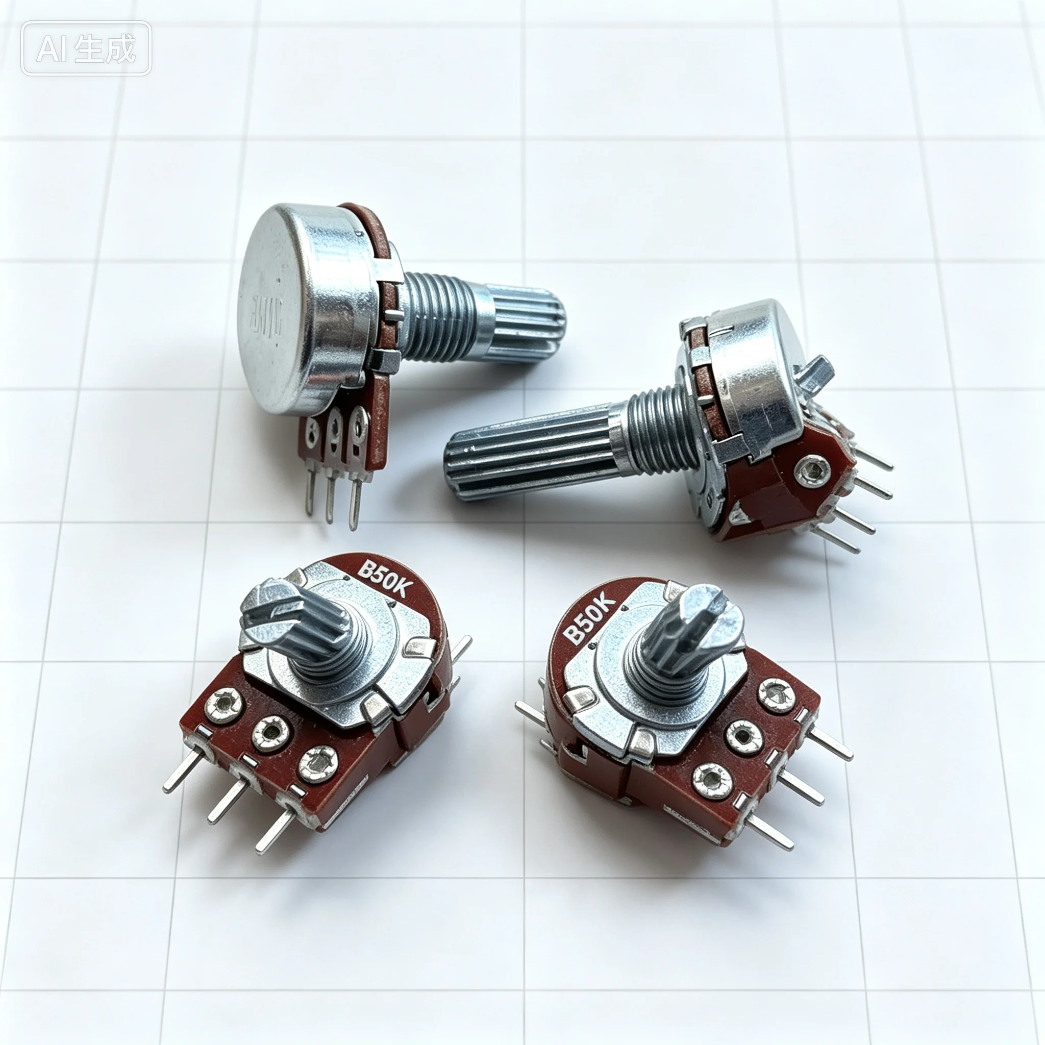 50pcs For 148 Type Single 3Pin Potentiometer B50K B503 Amplifier Volume Rotary Adjust Potentiometer