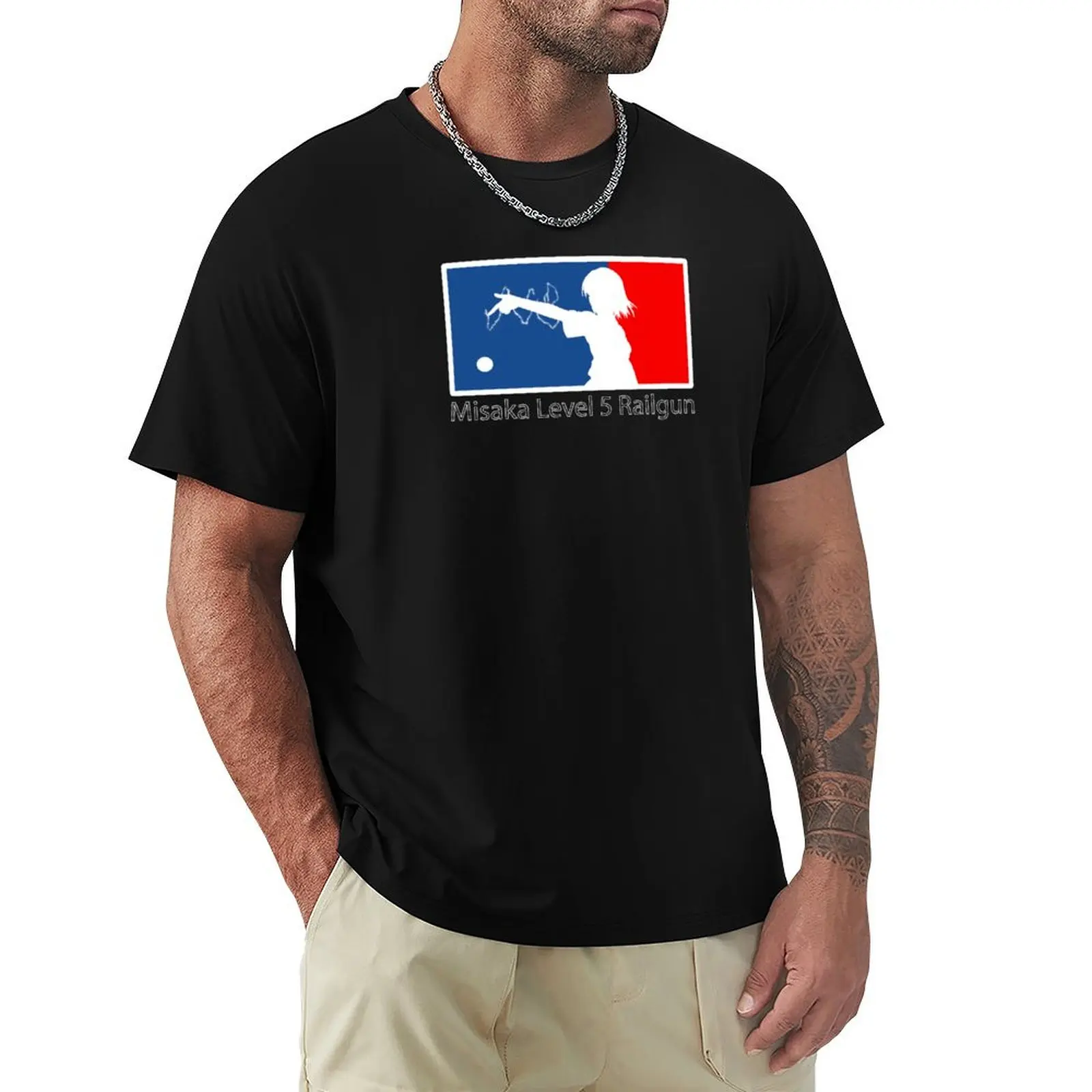 MLR ( Misaka Level 5 Railgun) T-Shirt t shirts for man cotton soft T-Shirt