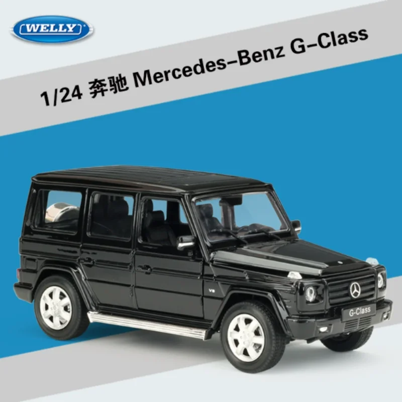 Modèle de voiture en alliage moulé sous pression, WELLY, échelle 1:24, Benz classe G SUV, jouet de collection, cadeau, affichage Souvenir, ornement