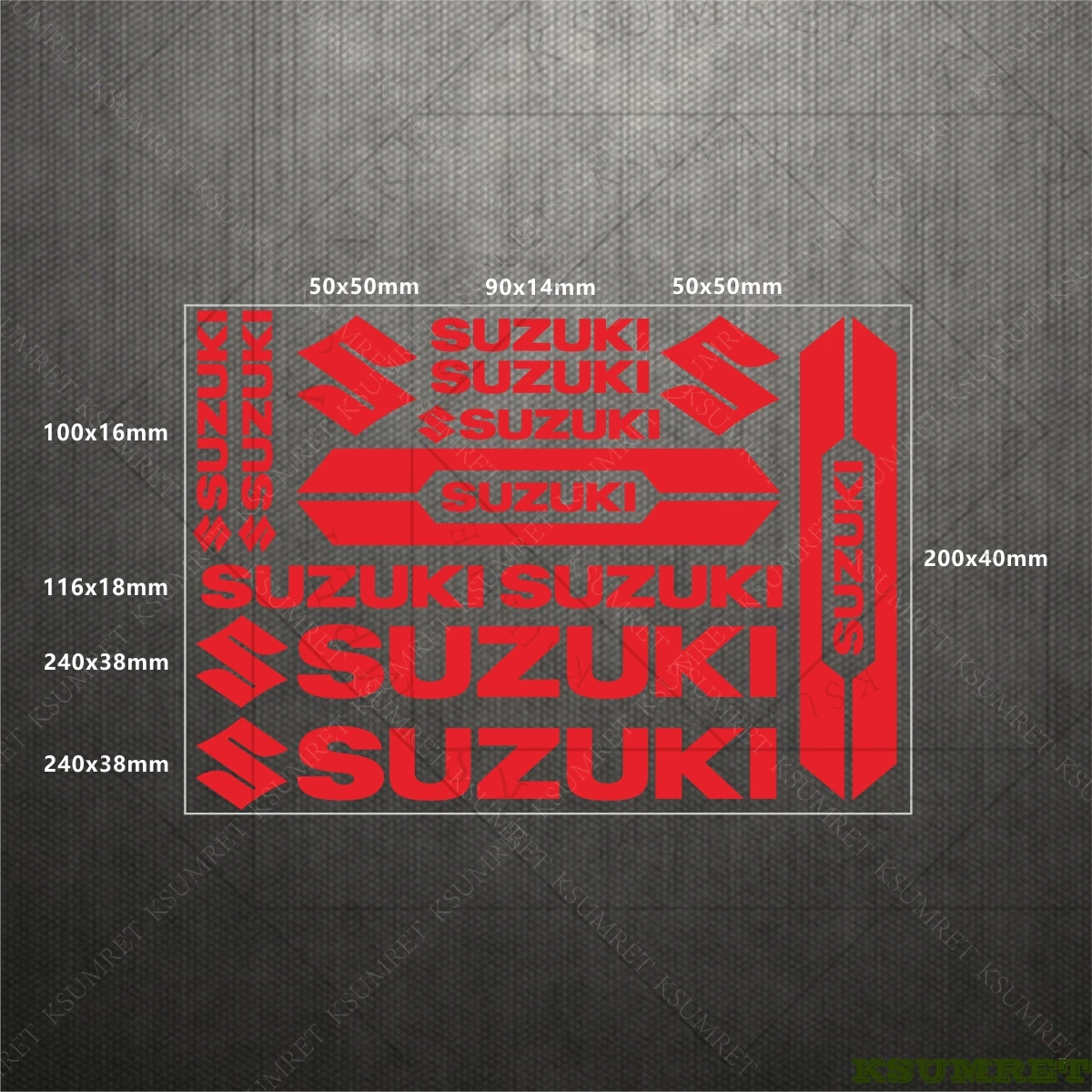 مجموعة شارات شعار خوذة خزان الدراجة النارية بشعار ملصقات سوزوكي