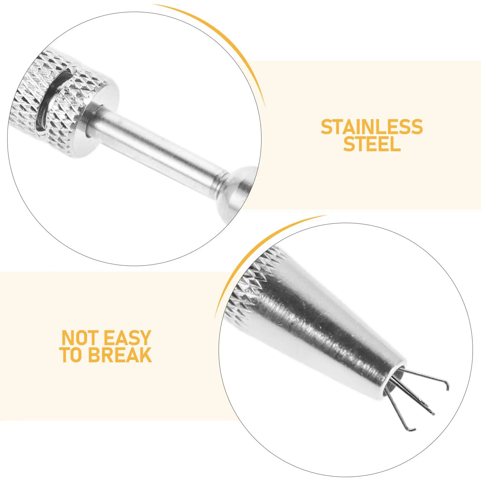Jewelry Grabber Tweezer Stainless Steel 3-Prong Piercing Ball Grabber Rhinestone Picker Professional Jewelry Making Tool