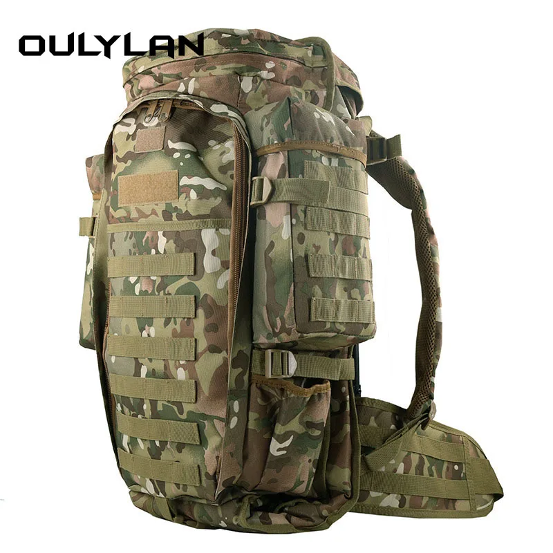 

Sports Rucksack Expanding Bag Large Capacity Tactical Backpack for Men 70L Outdoor Hiking Supplies Bag MOLLE Bag