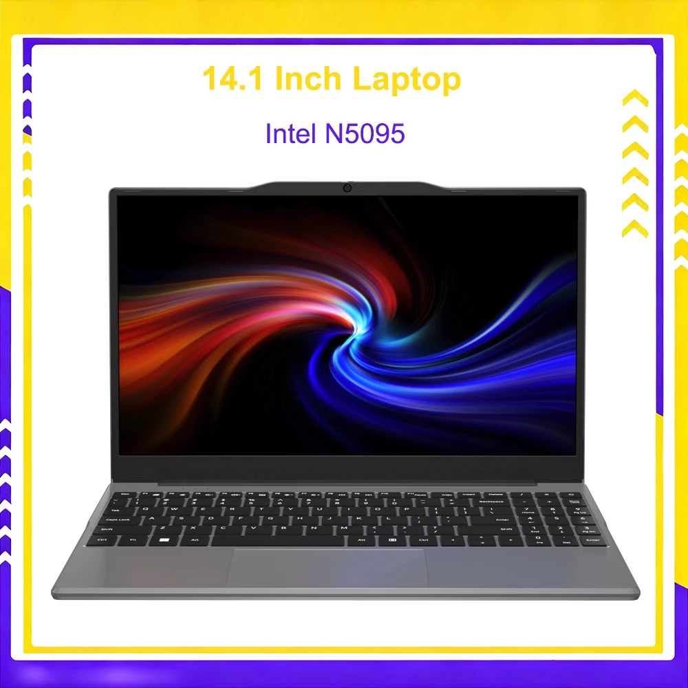 14.1 Inch Laptop Intel Notebook N5095 IPS 1920*1080 2*DDR4 32GB M.2 SSD PCIE WIFI5 BT4.2 Lightweight Business Computer Notebook