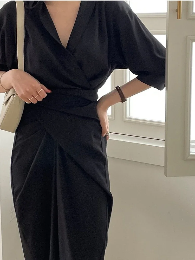 Summer Women Dress Shirt Long Evening Female Vintage Maxi Party Oversize Beach Woman Dresses Casual Elegant Prom Balck Vestido