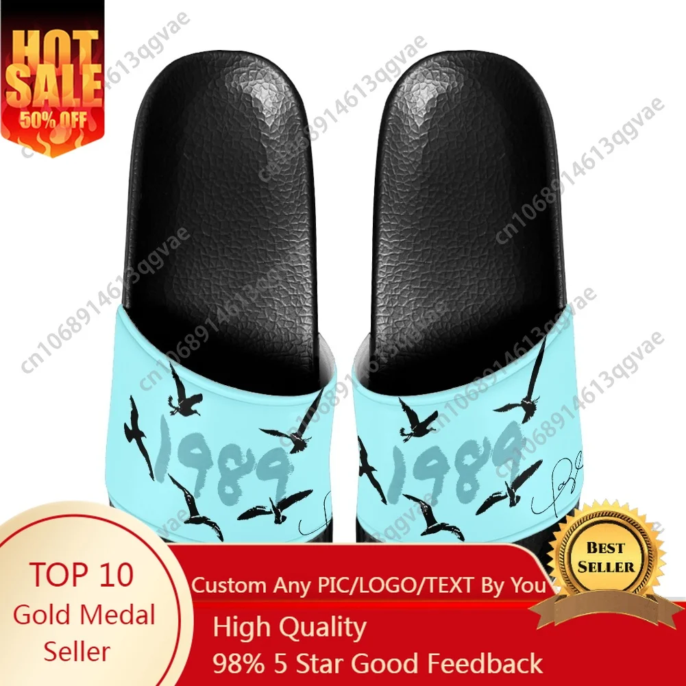 

Hot 1989 American Singer S-Swifties Slippers Home Water Shoes Men Women Teenagers Beach Pool Sandals Custom Summer Slipper