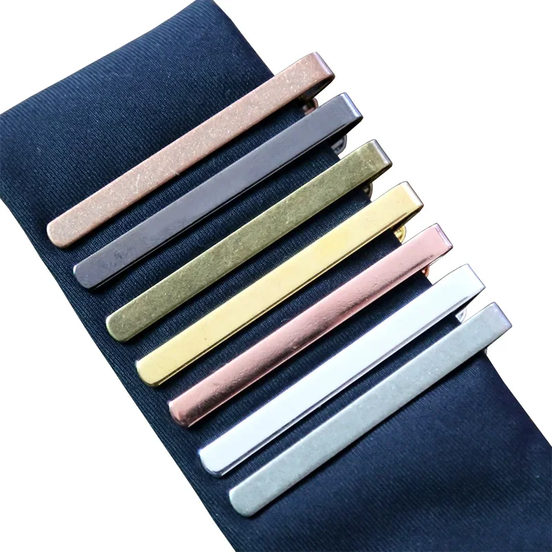 New Tie Clip for Men Simple Metal Silver Colour Wedding Gifts Shirt Men's Business Ties Bar Clasp Pin Man Necktie Accessories