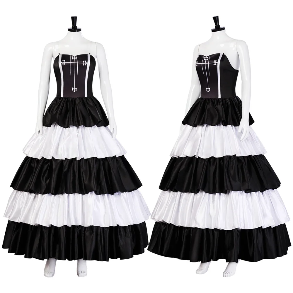 

Woman Perona Princess Cosplay Costume Black and White Dress Disguise Halloween Carnival Cosplay Perona Customized Clothes