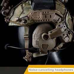 Tactical Bluetooth Noise Reduction Headset for OPS Core ARC and Wendy M-LOK Helmet Hunting Shooting Rechargeable Tuning