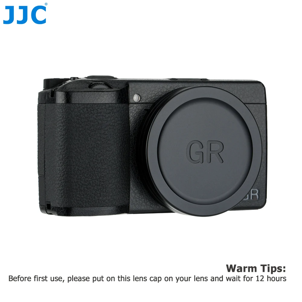 JJC Aluminium Alloy Metal Lens Cap for Ricoh GR IIIx GR III GR II Lens Cap Cover Protector Inner Soft EVA Camera Lens Accessory
