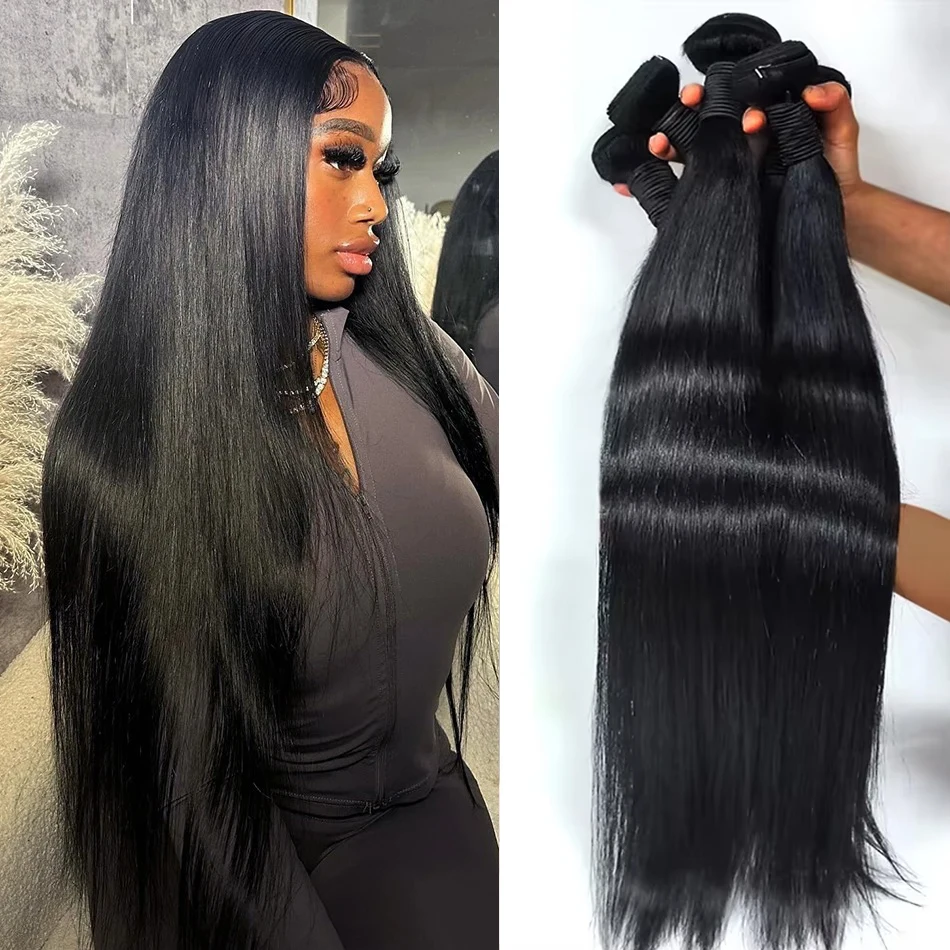 20A Straight 100% Bundles Deal Brazilian Virgin Human Hair 3 4 5 Bundles Raw Hair Bundles Extensions Natural Color Human Hair