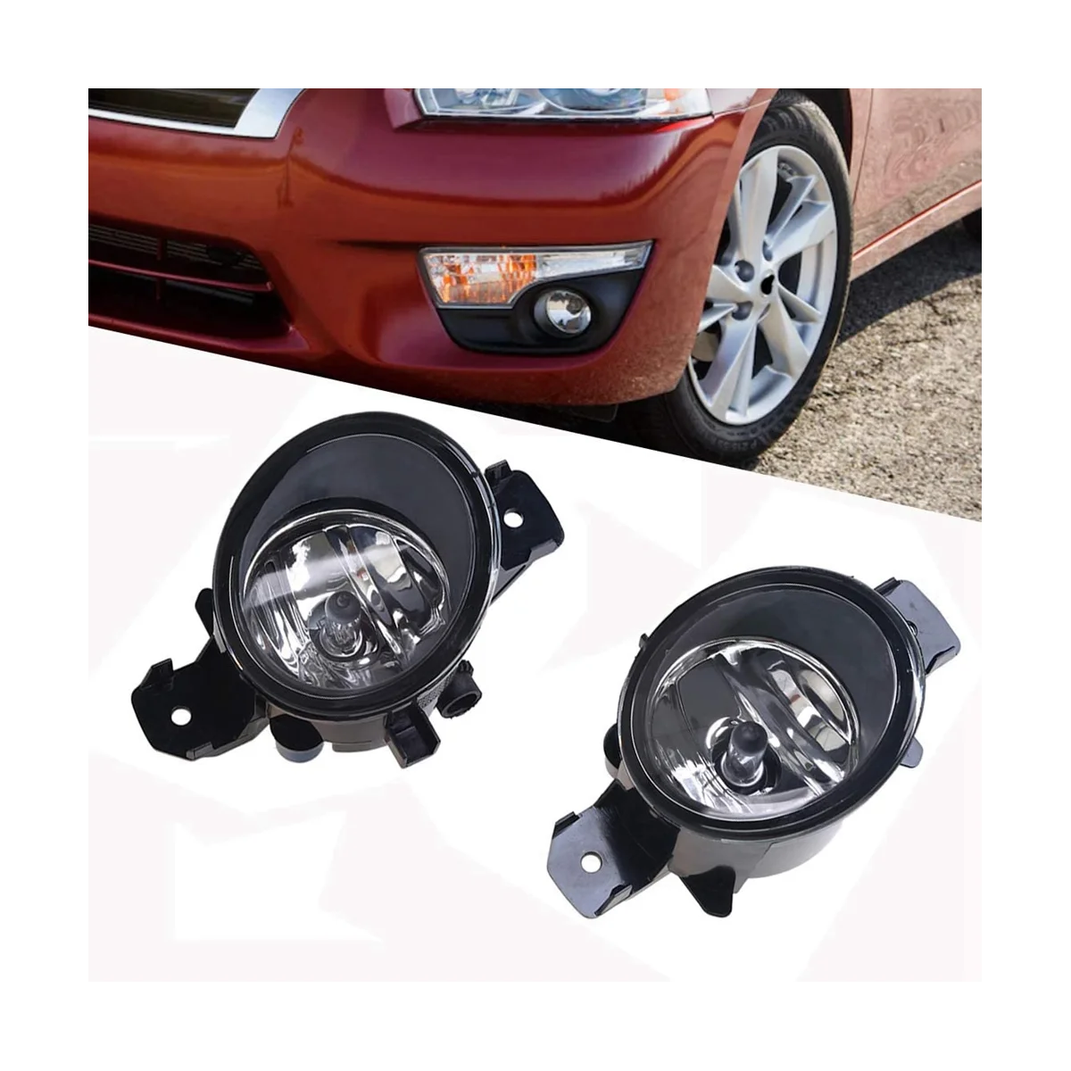 Car Driver Passenger Sides Fog Light Lamps for Nissan Infiniti Altima Maxima Rogue Sentra 2615589927