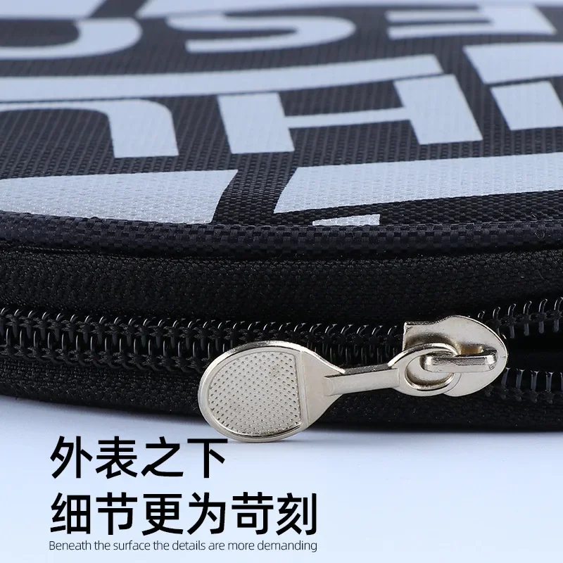 HUIESON Oxford Cloth Table Tennis Racket Case Hard Shell Ping Pong Racket Paddle Cover Waterproof Protective Box Storage Bag