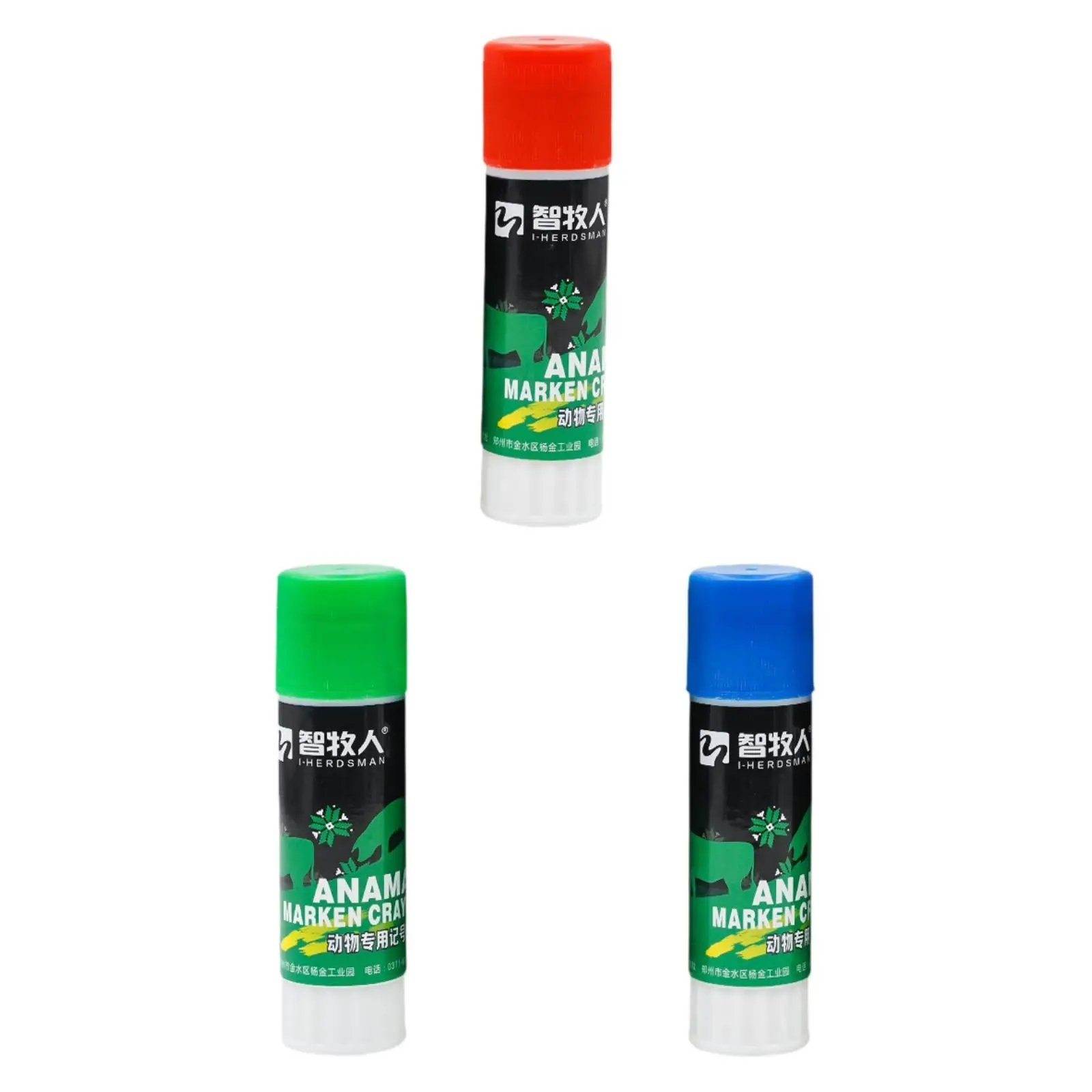 Livestock Marker Crayon Marking Dry Wet Animal Inoculation Drawing Supplies with Lid High Visibility Color for Farmer Cow Goats