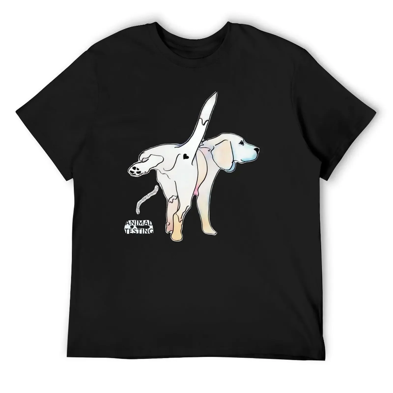 

stop animal testing beagle T-Shirt T-shirts oversize funny gifts tshirts personalised Men's cotton t-shirt