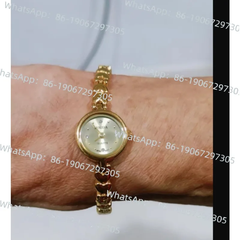 

Haida Quartz Women's Bracelet Watch Love Strap Vintage Mini Small Outer Diameter 1.6cm Two Needles