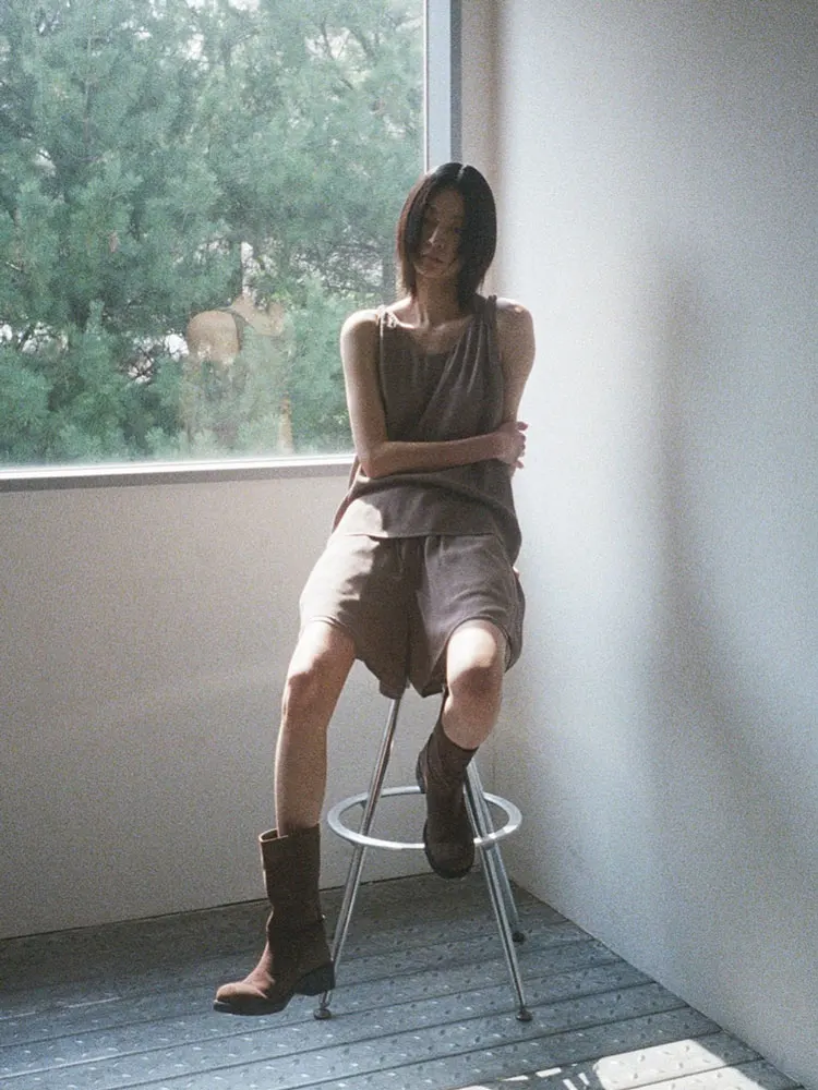 Nok Xiaola Authentische Marke runde Ne Chiffon Strap Weste Sommer Neue Ankunft Koreanische Sle Pendeln Gerade Cut Bluse