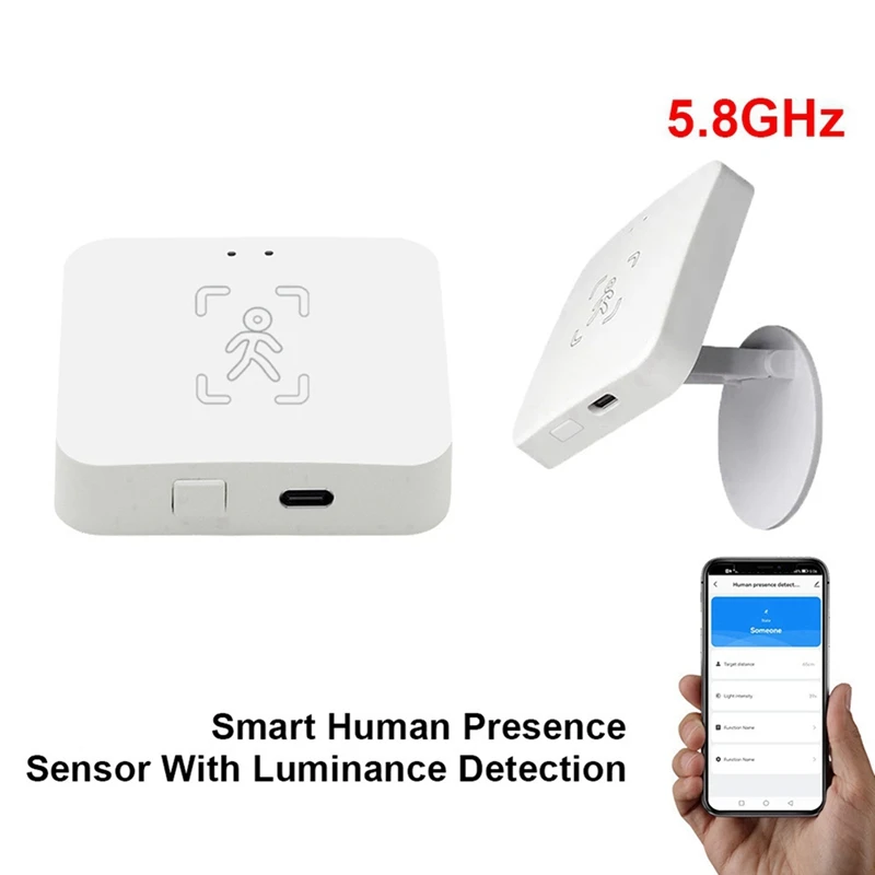 2X Tuya Zigbee Detector de presencia humana con soporte Sensor PIR de cuerpo humano inteligente Mmwave Radar Sensor de movimiento de microondas