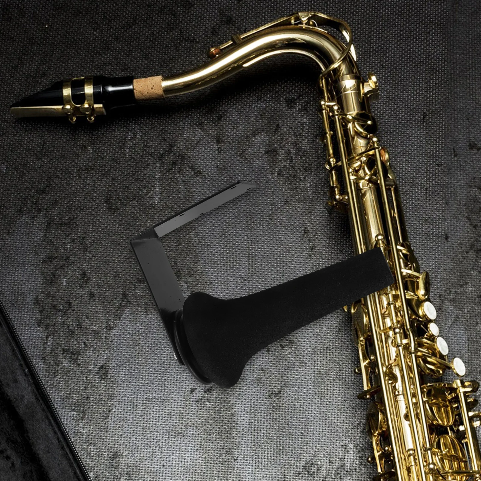 

Saxophone Instrument Stand Clarinet Storage Hanger Accessories Holder Rack Black Flute