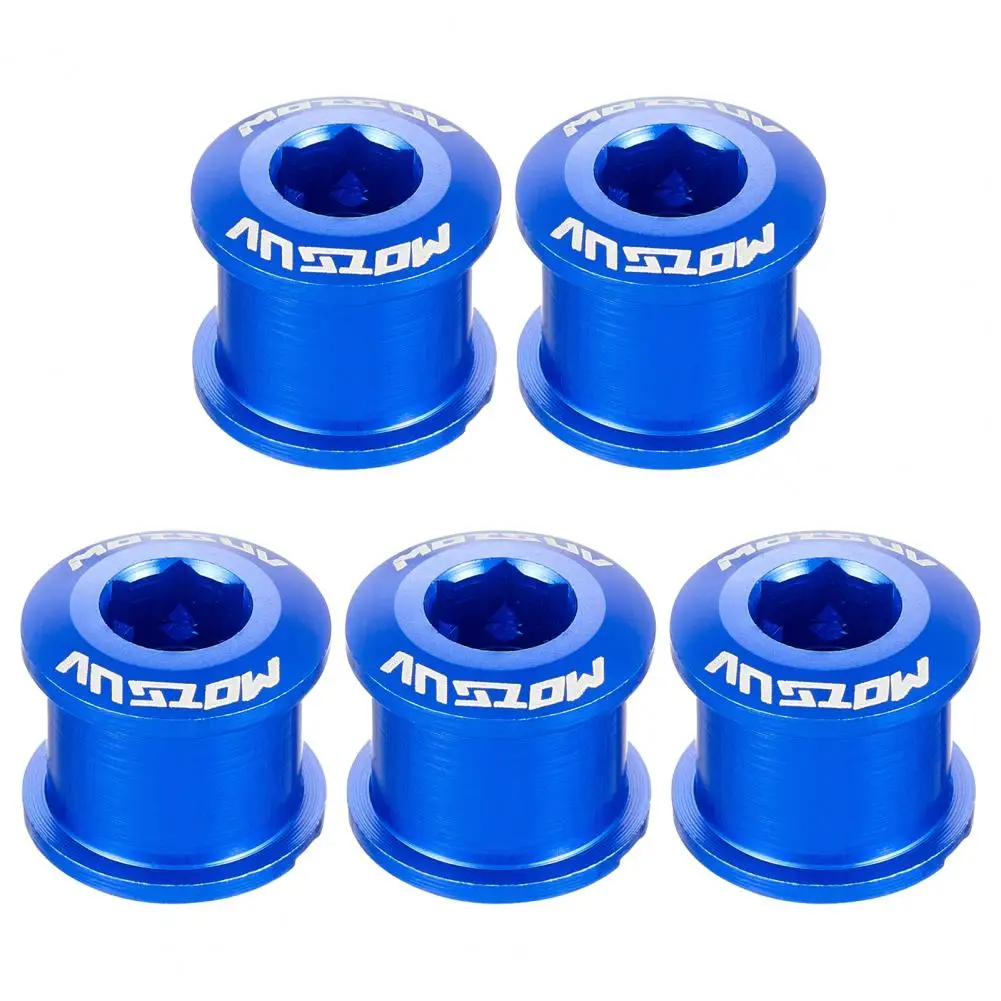 5Pcs/Set Bicycle Cranket Screw Anti-oxidation Fade-less Aluminum Alloy Fixing Plate Chainring Bolt Bike Accessories