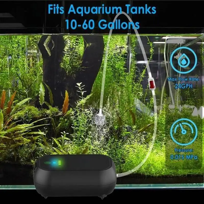 Bait Aerator Portable Fish Tank Bubbler Portable Quiet Outdoor Fishing Bait Bucket Aerator Oxygen Pump For Aquarium