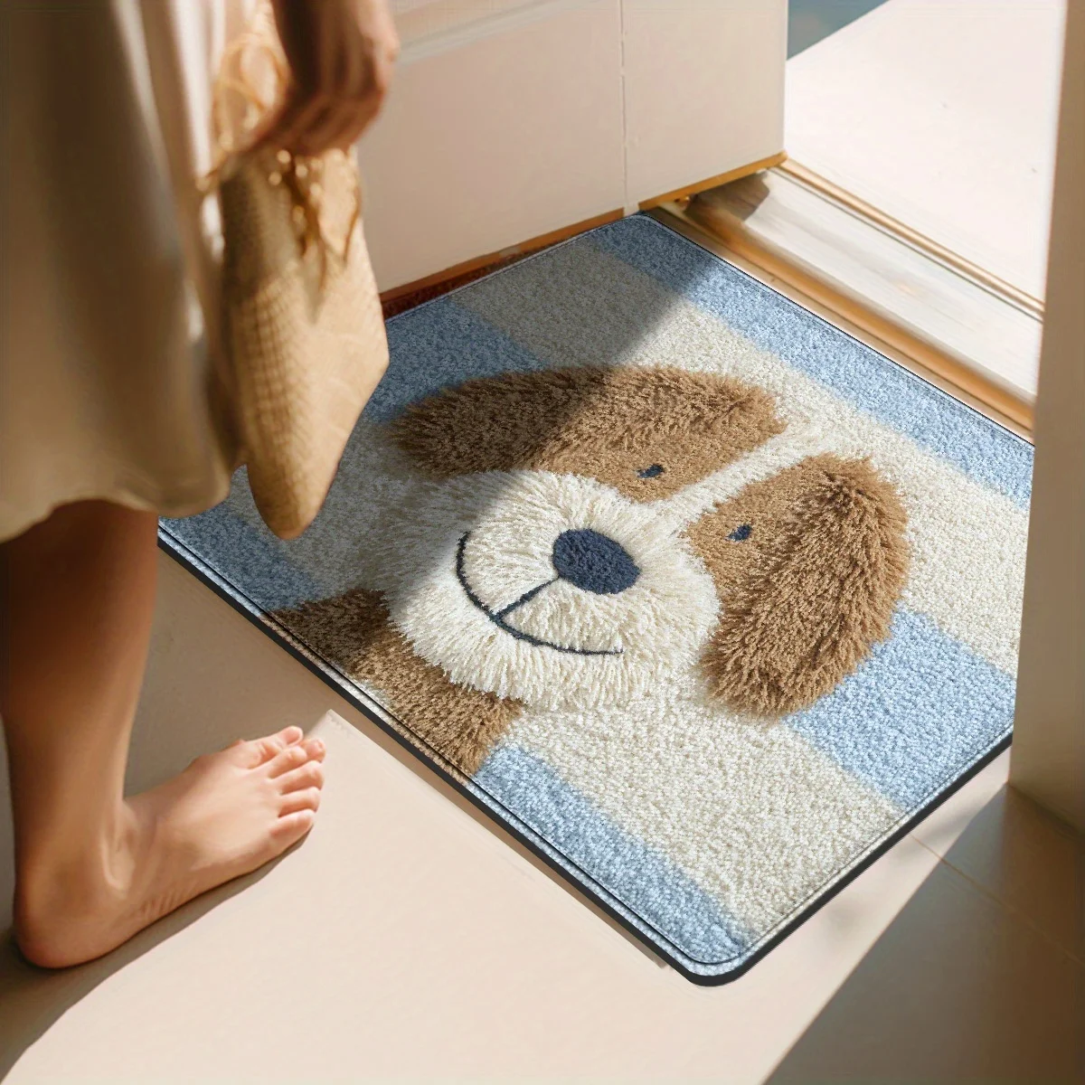 VIKAMA Cute Beagle Dog Print Floor Mats Are Suitable For Entrance And Exit Bathroom Kitchen And Home Decoration Carpet