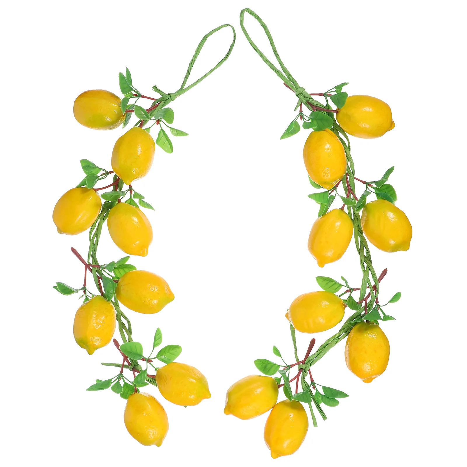 

2 Bunches Artificial Lemon String Lifelike Bright Decorative Hanging Fruit Decor Party Layout Prop Kitchen Garden Decor