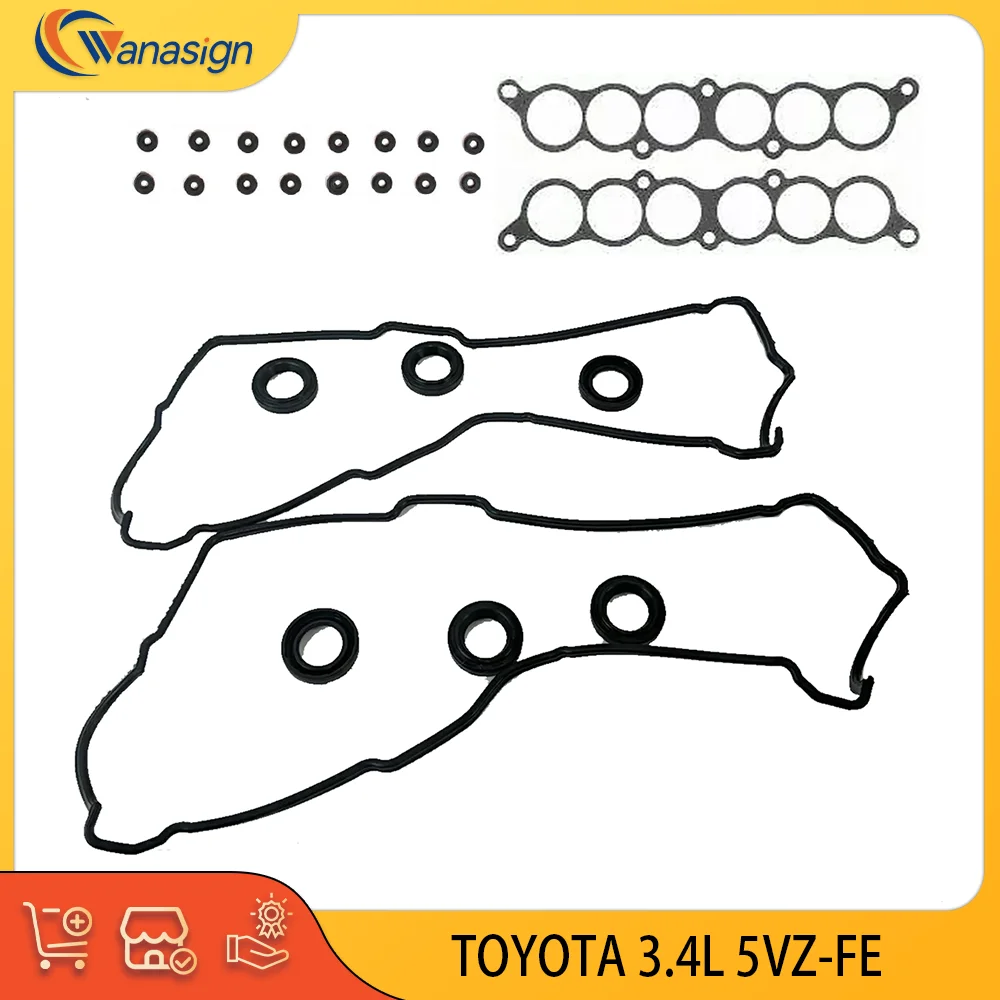 

AUTO PARTS Valve Cover Intake Manifold Gasket Set For TOYOTA 4RUNNER TACOMA TUNDRA 3.4L V6 DOHC 3.4 L GAS 5VZ-FE 1995-2004