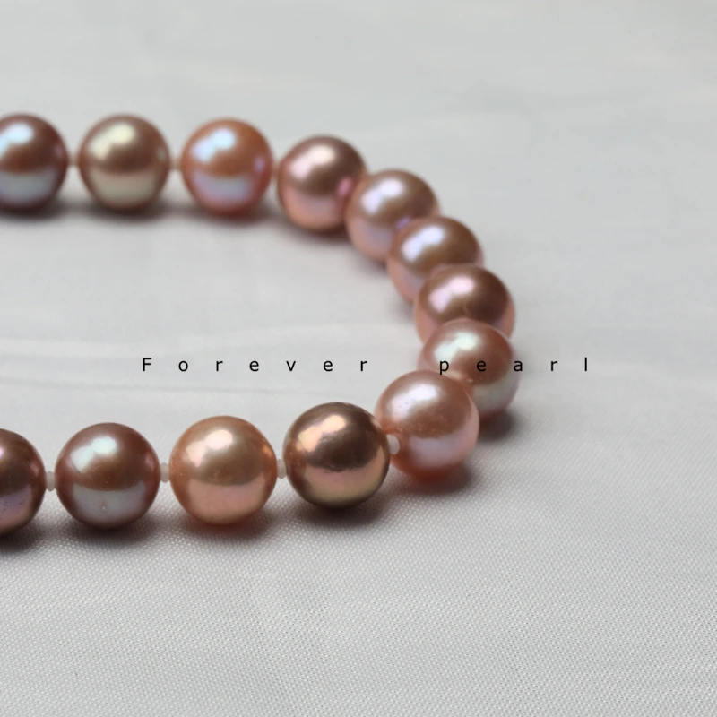 10-11mm Natural Freshwater Colorful Candy Colored Edison Bracelet with 14K Gold Filled Heart-shaped Buckle Fashionable Gift