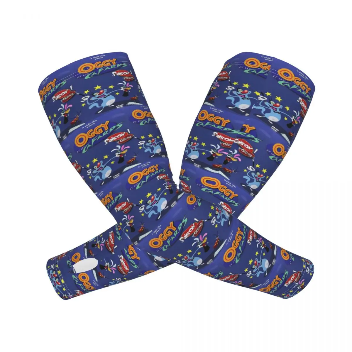 

Animation Anime Film Oggy And The Cockroaches Outdoor Arm Sleeves Sun UV Protection Cover Summer Ice Silk Cycling Tattoo Sleeves