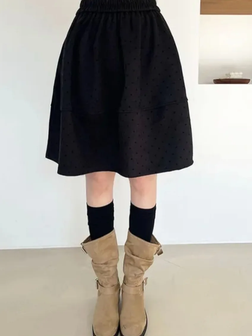 Koreaanse Sle Hoge Taille A-lijn Rok Vrouwen Herfst Winter Zoete Plaid Ort Rokken Faionable Veelzijdige Afslanken Rokken