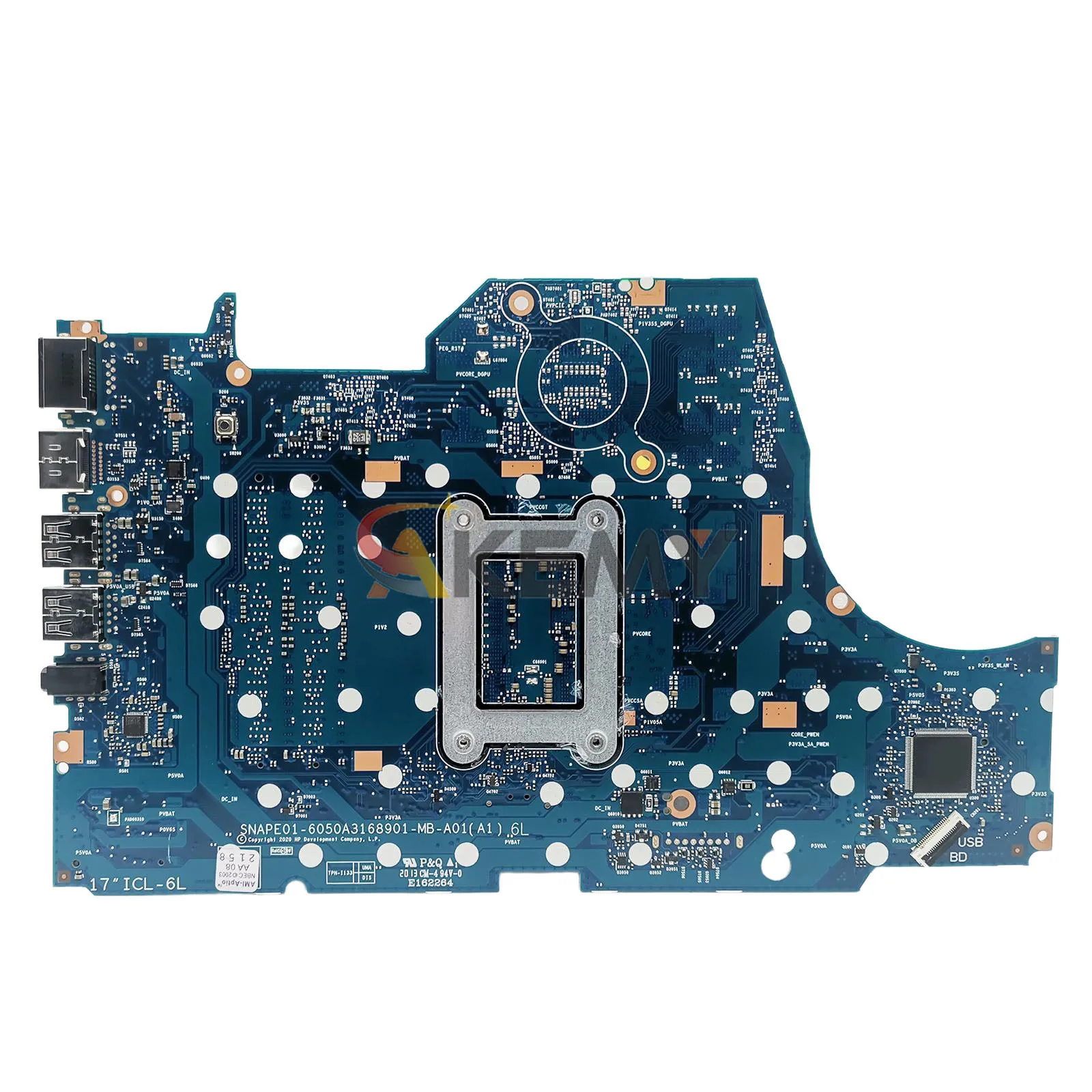 For HP 17-BY 17T-BY Laptop Motherboard 6050A3168901 L87451-601 with 10th Gen i3 i5 i7 Full Tested Replacement Part In Stock