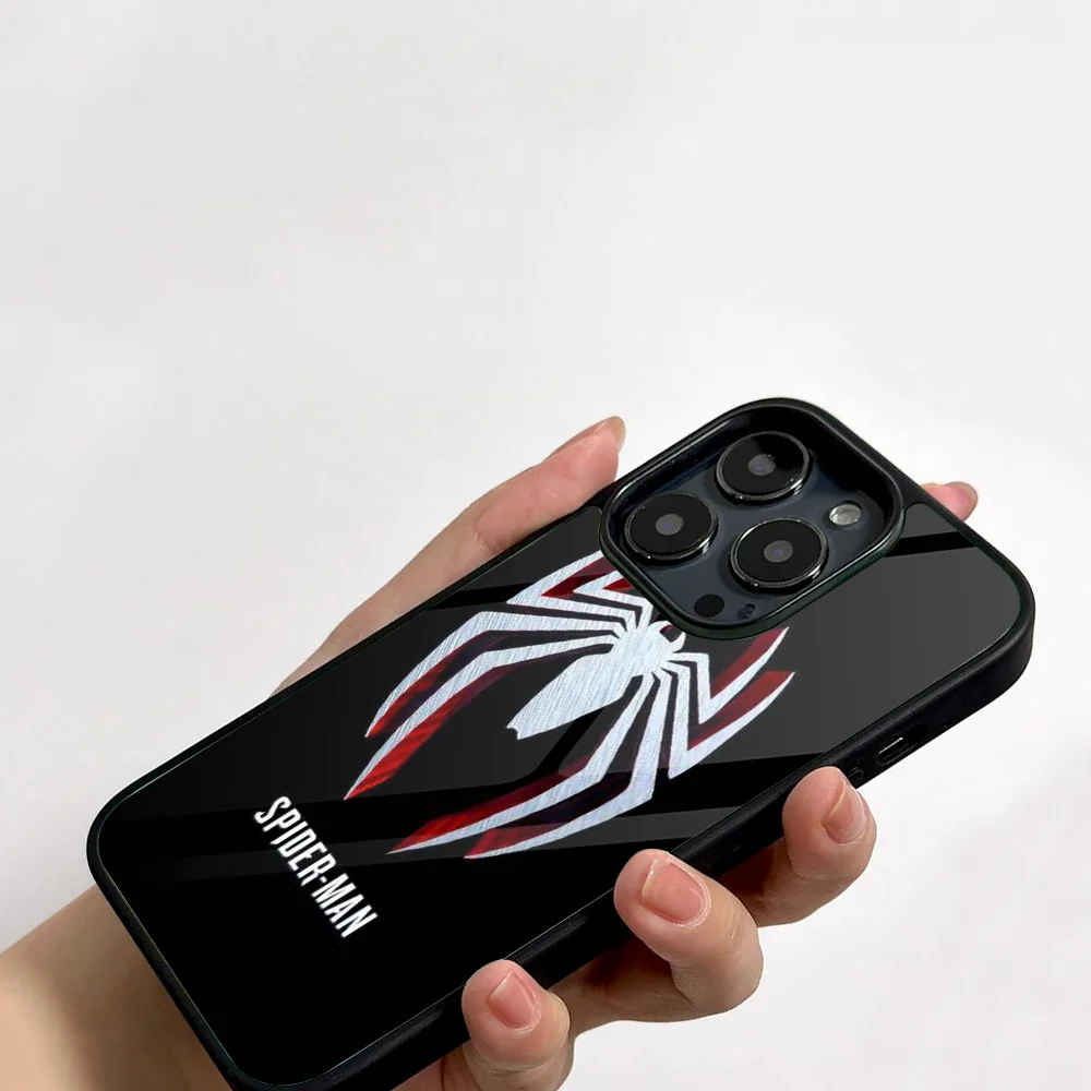 MARBEL Spider Man Phone Case For IPhone 11 12 13 14 15 16 Plus Pro Max Mirror Acrylic PC TPU Cover