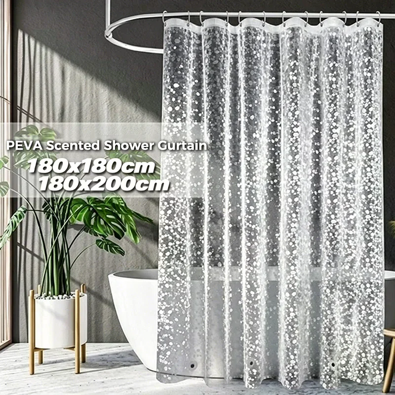 Gravel Shower Curtain Transparent Lining Waterproof Bathtub Bathing Cover Gravel Bathroom Bath Curtains Liner For Bathroom PEVA