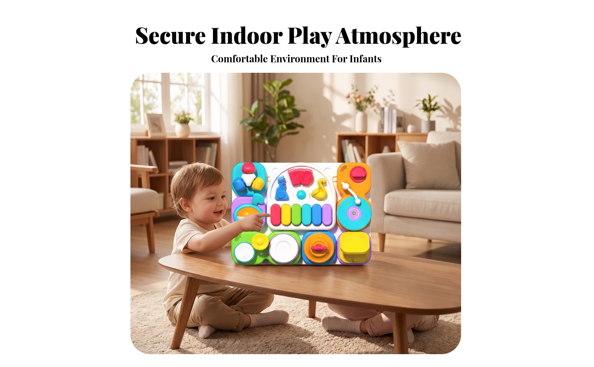 Musical Busy Board with Stand Fine Motor 7-in-1 Musical Toy Board Detachable Portable for Toddlers, Playroom, Nursery Musical Busy Board with Stand Fine Motor 7-in-1 Musical Toy Board Detachable Portable for Toddlers, Playroom, Nursery