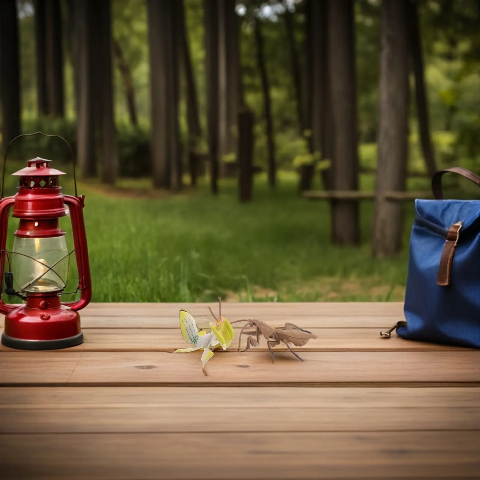 

2Pcs Simulation Insect Mantis Ornaments Realistic Crawling Sculptures for Educational Garden Display Realistic Insect Toys