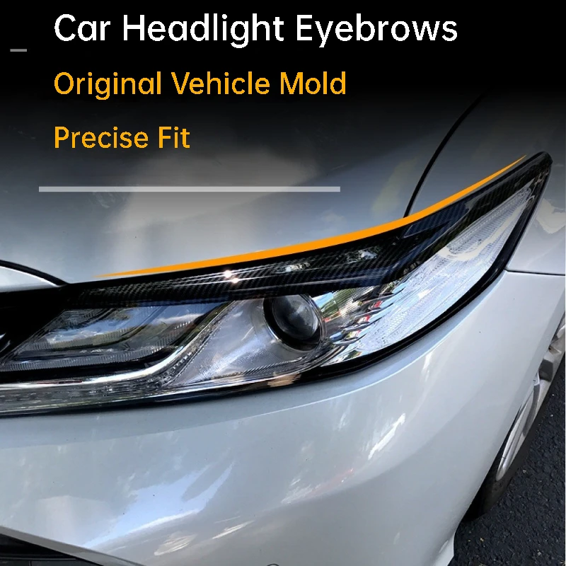 For Toyota Camry XV70 XV80 2018 and Later Car Headlight Eyebrow Surround Decoration Sticker Exterior Accessories