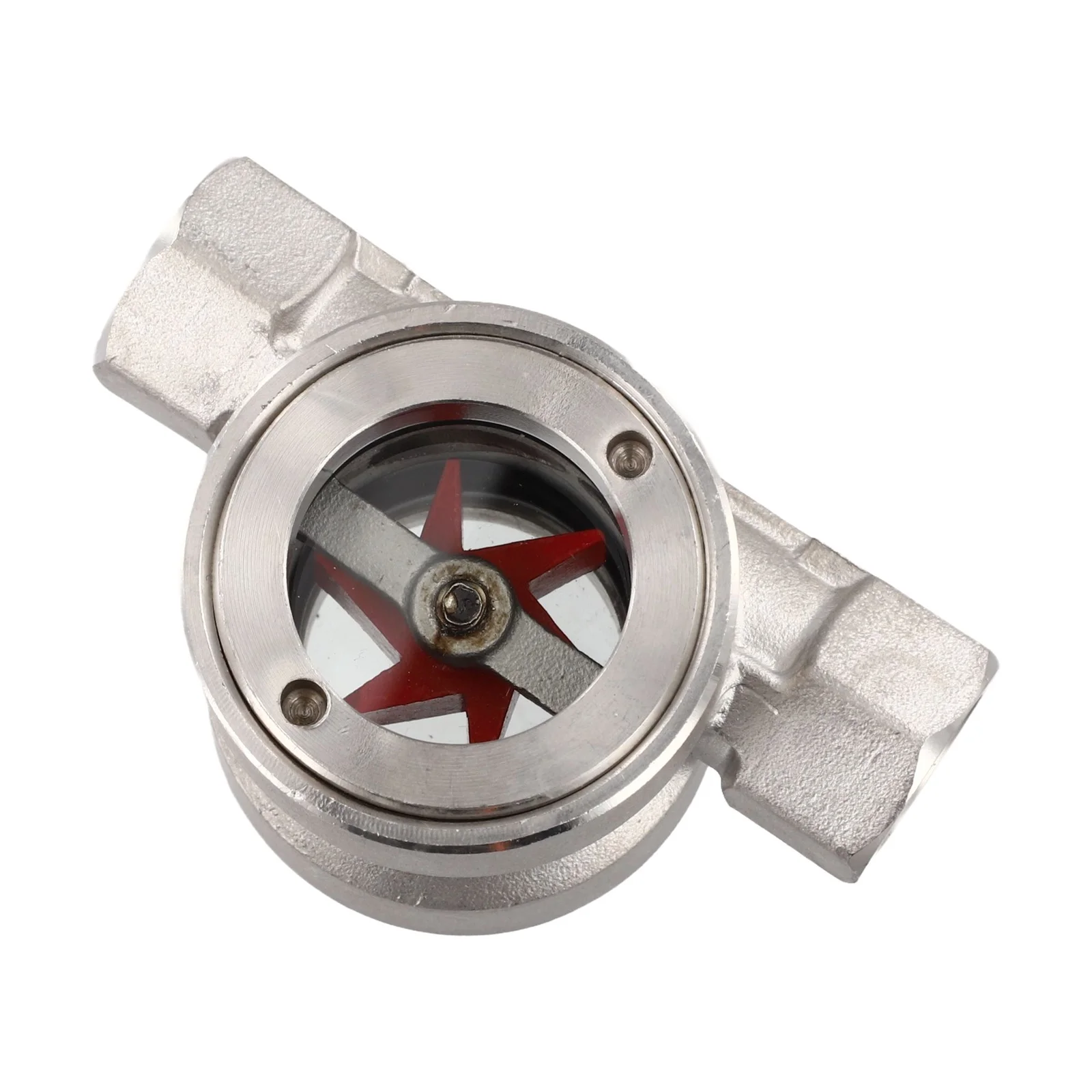 Sight Glass Flow Monitor with Impeller in 304 Stainless Steel for Reliable Fluid Visibility in Water and Oil Transport Lines